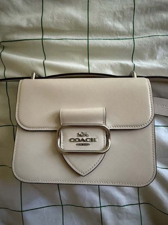 Coach Morgan Square Refine Calf Leather Crossbody CL416 Chalk Silver - Picture 7 of 16